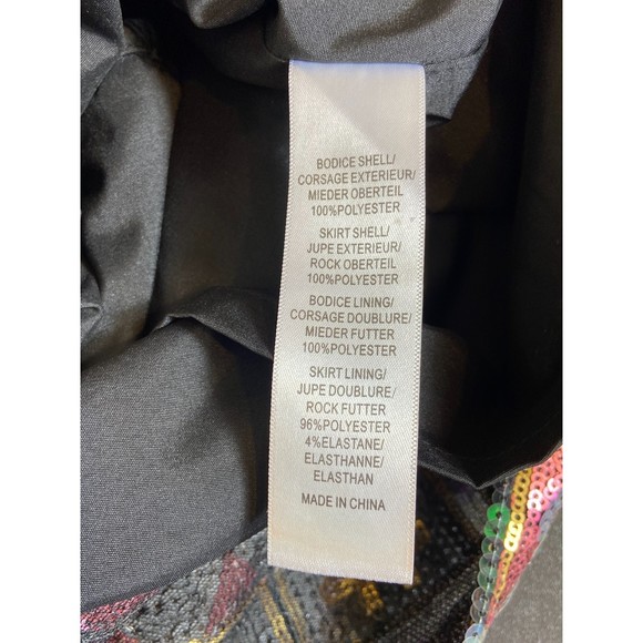 AIDAN MATTOX Sequin Dress Size 2 Party Dress Mini Dress Cocktail Dress Colorful - Picture 13 of 13